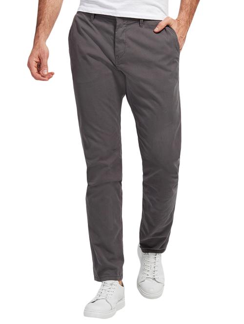 grey cotton chinos casual trousers - 14538219 - Very Small Image - 1