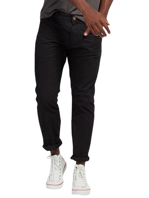 black cotton chinos casual trousers - 14538222 - Very Small Image - 1