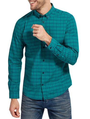 green cotton casual shirt - 14538246 - Very Small Image - 1
