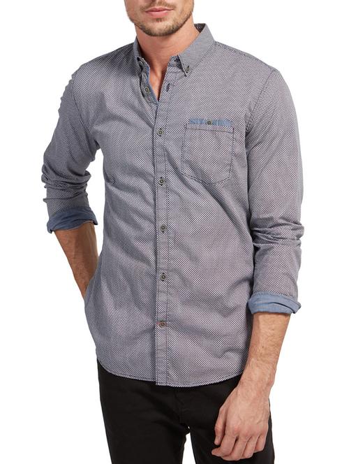grey cotton casual shirt - 14538248 - Very Small Image - 1