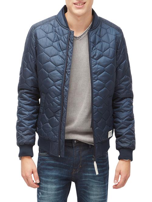 blue polyester quilted jacket - 14538258 - Very Small Image - 1