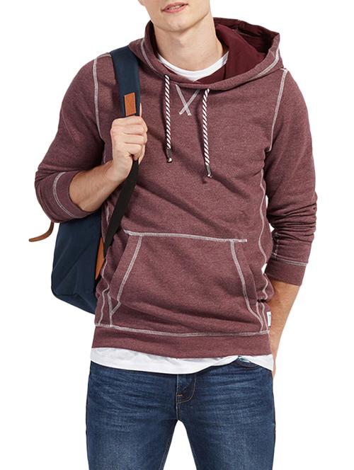 maroon cotton sweatshirt - 14538316 - Very Small Image - 1