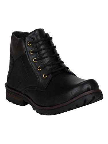black leatherette high ankle boot - 14538633 - Very Small Image - 1