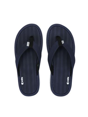 navy leatherette toe separator flip flops - 14538776 - Very Small Image - 1