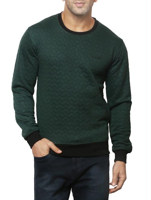 green cotton sweatshirt - 14538899 - Very Small Image - 1