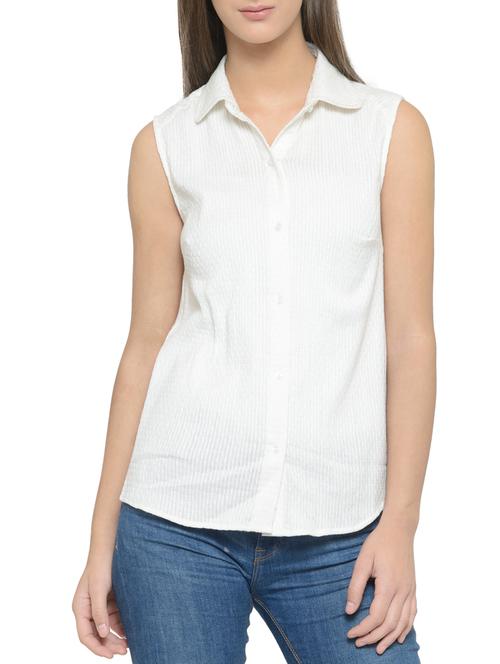 white cotton top - 14539547 - Very Small Image - 1