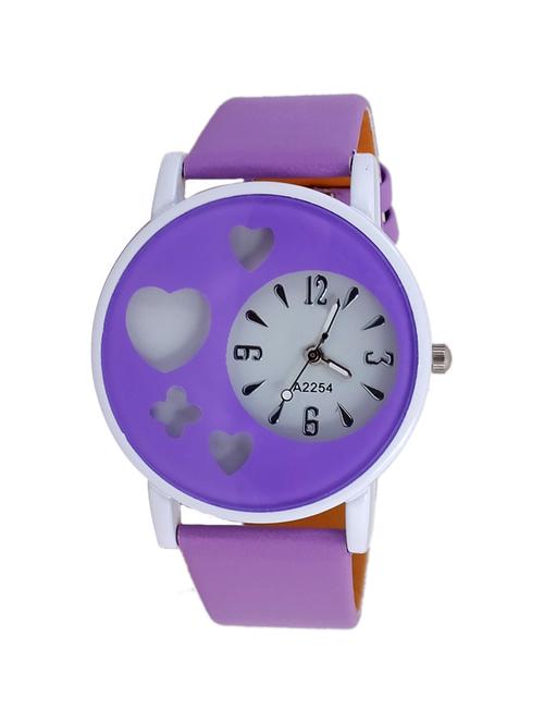 Super Drool Purple Heart and Flowers Dial Wrist Watch - 14539664 - Very Small Image - 1