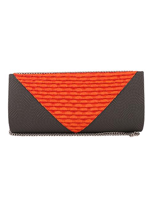 orange leather envelope clutch - 14539730 - Very Small Image - 1