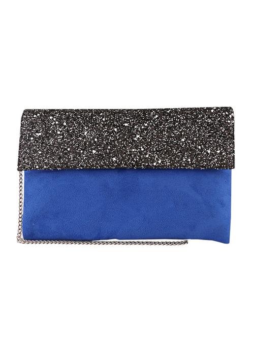 blue leather envelope clutch - 14539734 - Very Small Image - 1