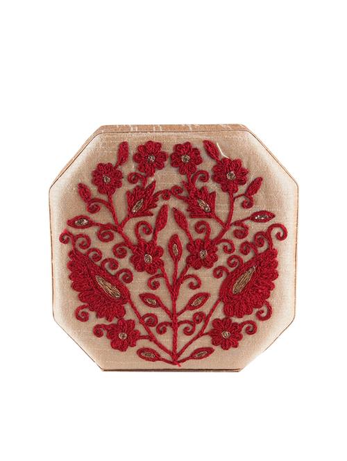 beige silk clutch - 14539746 - Very Small Image - 1