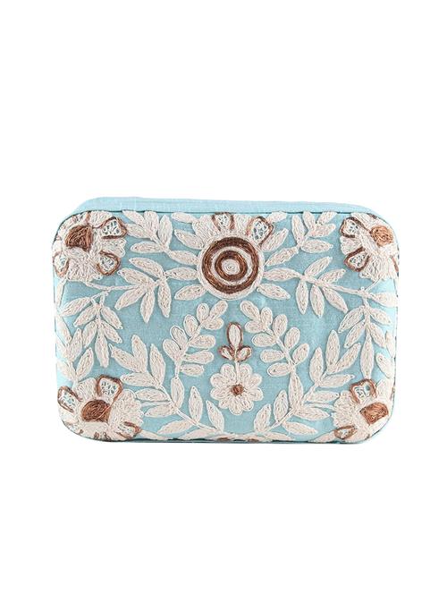 blue silk clutch - 14539749 - Very Small Image - 1
