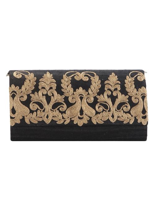 black silk envelope clutch - 14539751 - Very Small Image - 1
