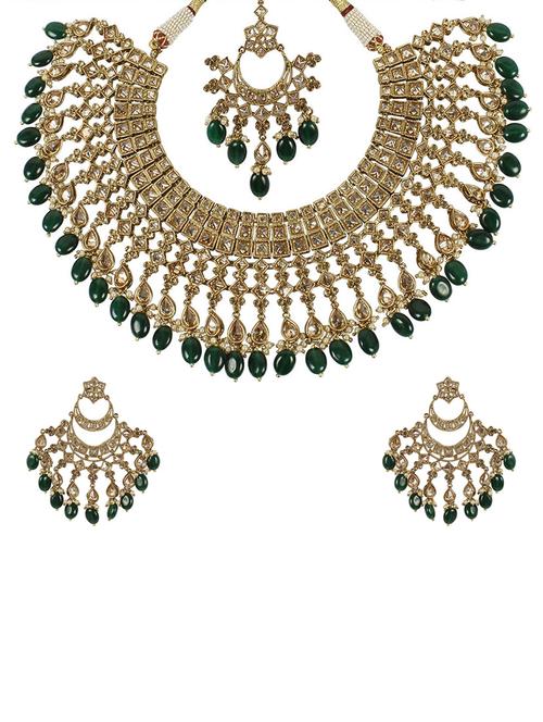 green metal bridal necklace - 14539785 - Very Small Image - 1