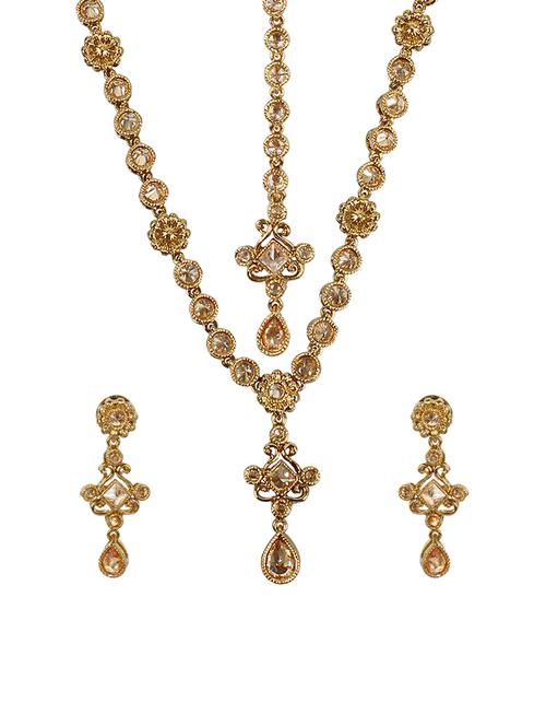 gold metal bridal necklace - 14539790 - Very Small Image - 1