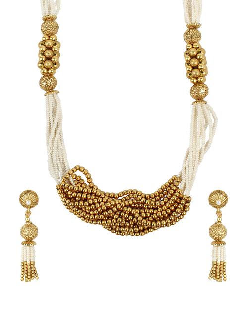gold metal bridal necklace - 14539818 - Very Small Image - 1