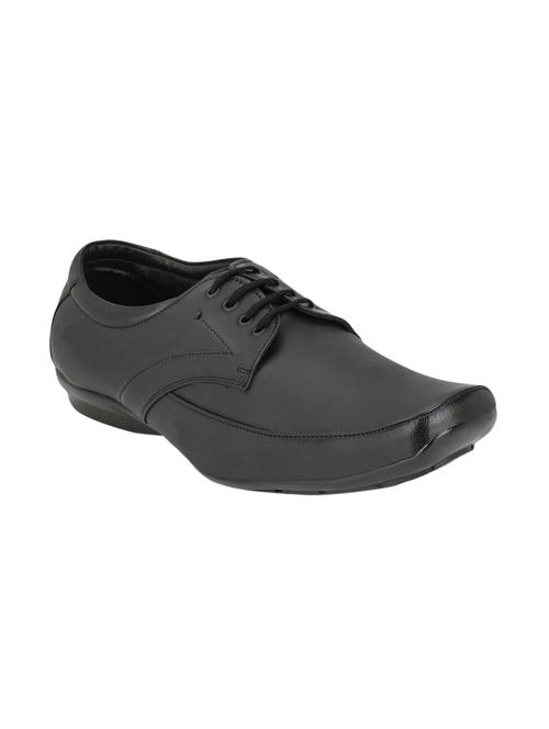 black leatherette formal derby - 14539922 - Very Small Image - 1