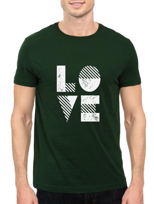 green cotton chest print tshirt - 14539968 - Standard Image - 1