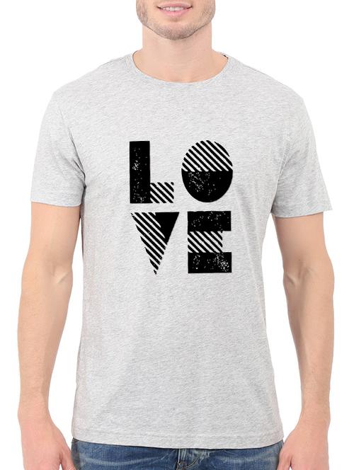 grey cotton chest print tshirt - 14539976 - Standard Image - 1