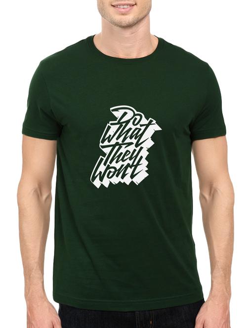 green cotton chest print tshirt - 14539978 - Standard Image - 1