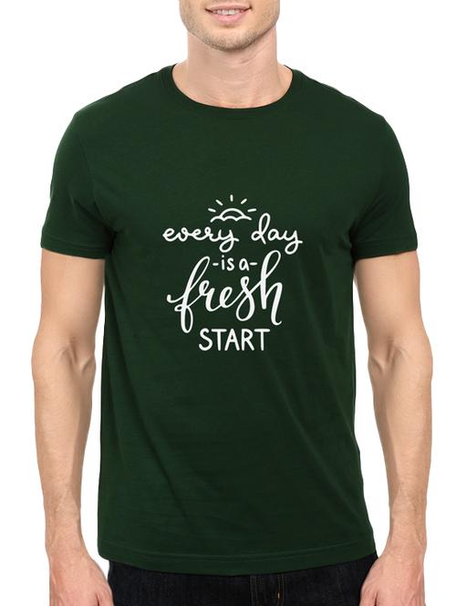 green cotton chest print tshirt - 14539988 - Standard Image - 1