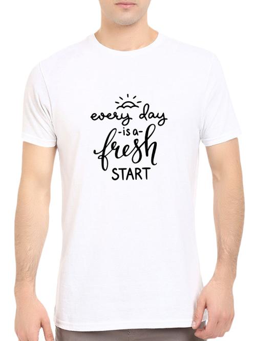 white cotton chest print tshirt - 14539994 - Standard Image - 1