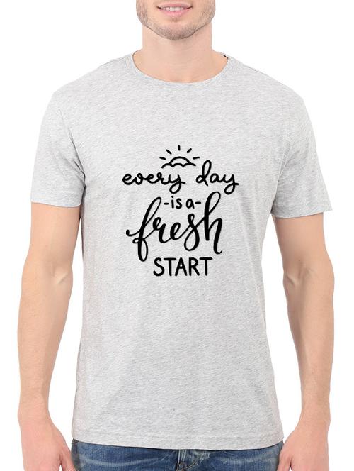 grey cotton chest print tshirt - 14539996 - Standard Image - 1