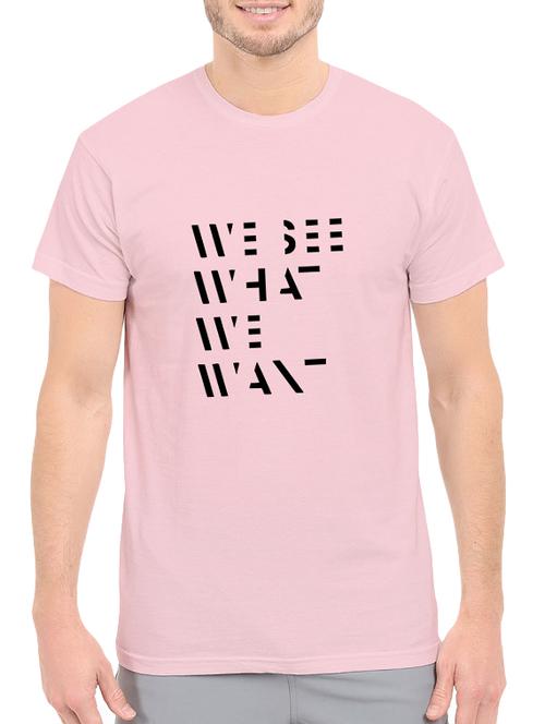 pink cotton chest print tshirt - 14540001 - Standard Image - 1