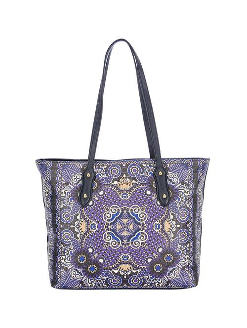 black leatherette regular handbag - 14540033 - Very Small Image - 1