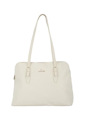 beige leatherette regular handbag - 14540035 - Very Small Image - 1