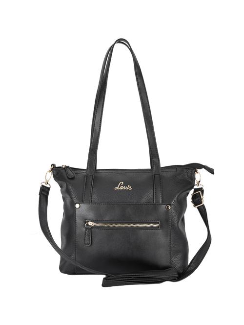 black leatherette regular handbag - 14540039 - Very Small Image - 1