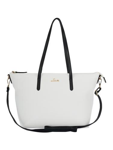 white leatherette regular handbag - 14540045 - Very Small Image - 1