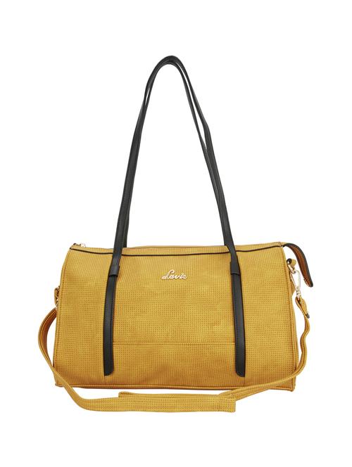 yellow leatherette handbag - 14540049 - Very Small Image - 1