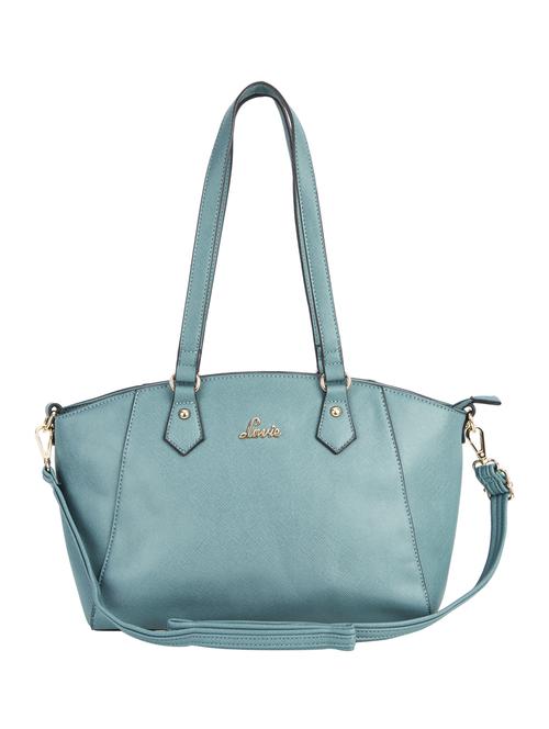 blue leatherette regular handbag - 14540055 - Very Small Image - 1