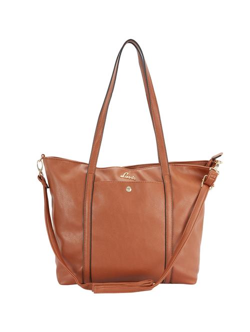tan leatherette regular handbag - 14540057 - Very Small Image - 1