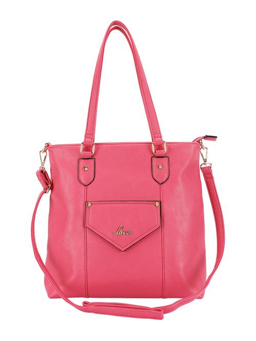 pink leatherette regular handbag - 14540068 - Very Small Image - 1