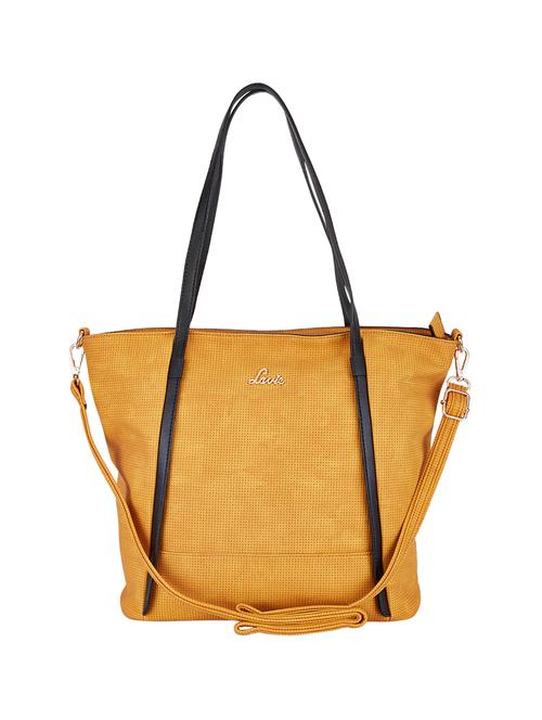 yellow leatherette regular handbag - 14540073 - Very Small Image - 1