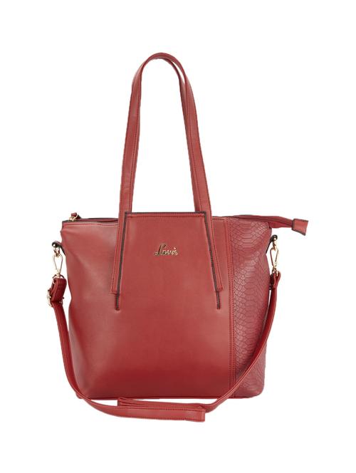 maroon leatherette regular handbag - 14540077 - Very Small Image - 1