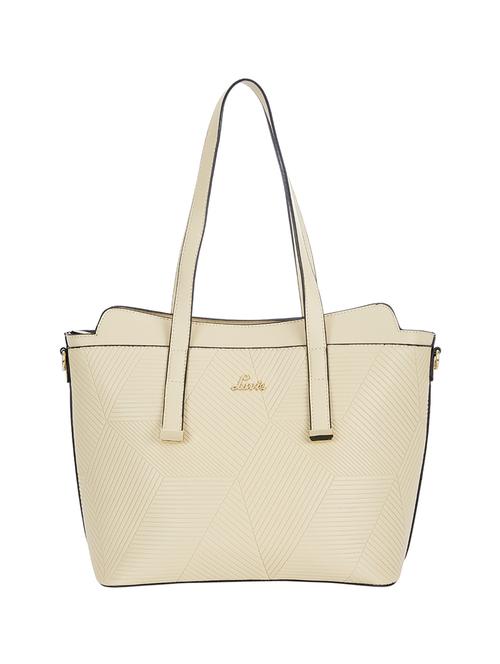 beige leatherette regular handbag - 14540083 - Very Small Image - 1