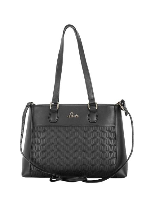 black leatherette regular handbag - 14540087 - Very Small Image - 1