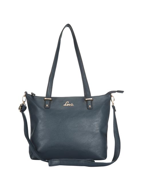 blue leatherette regular handbag - 14540091 - Very Small Image - 1