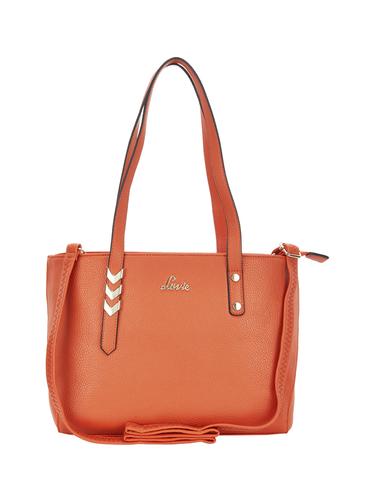 orange leatherette handbag - 14540097 - Very Small Image - 1