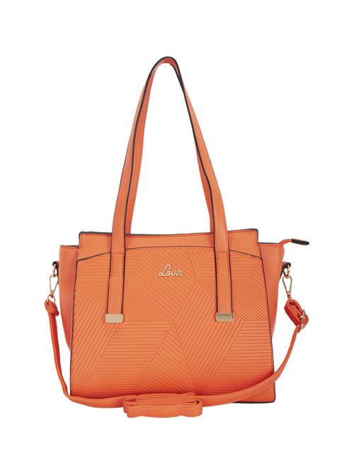 orange leatherette regular handbag - 14540105 - Very Small Image - 1