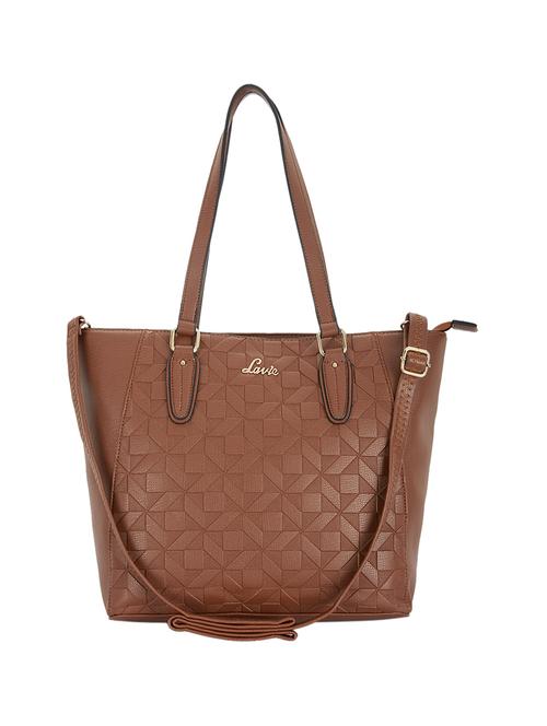 tan leatherette regular handbag - 14540109 - Very Small Image - 1