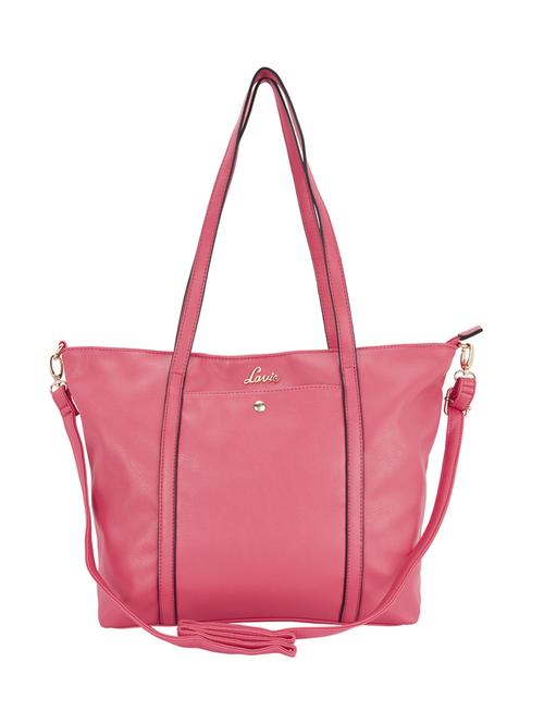 pink leatherette regular handbag - 14540121 - Very Small Image - 1