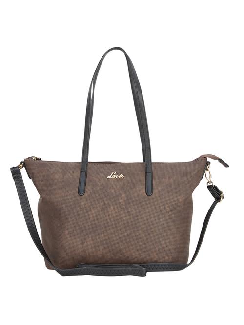 brown leatherette regular handbag - 14540128 - Very Small Image - 1