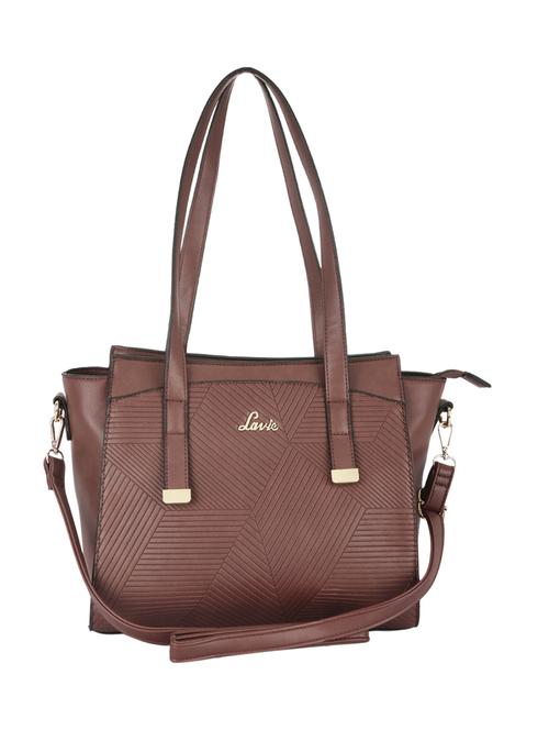 brown leatherette regular handbag - 14540133 - Very Small Image - 1