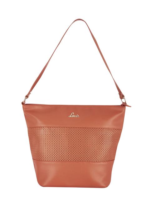 orange leatherette regular handbag - 14540136 - Very Small Image - 1
