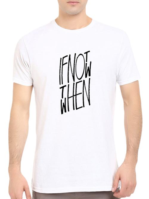 white cotton chest print tshirt - 14540347 - Standard Image - 1