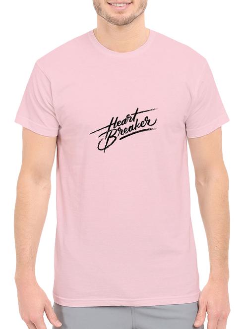 pink cotton chest print tshirt - 14540364 - Standard Image - 1
