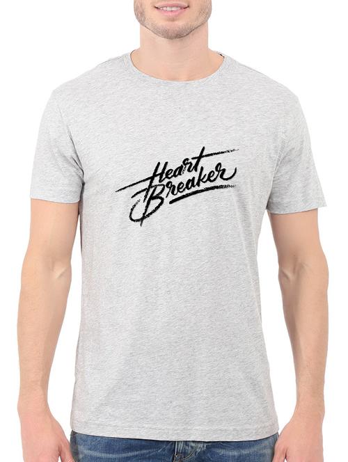 grey cotton chest print tshirt - 14540369 - Standard Image - 1